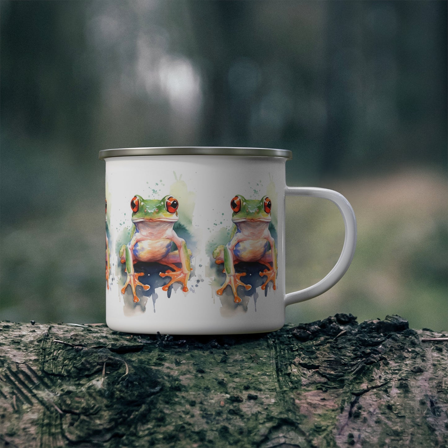 Frog Enamel Camping Mug