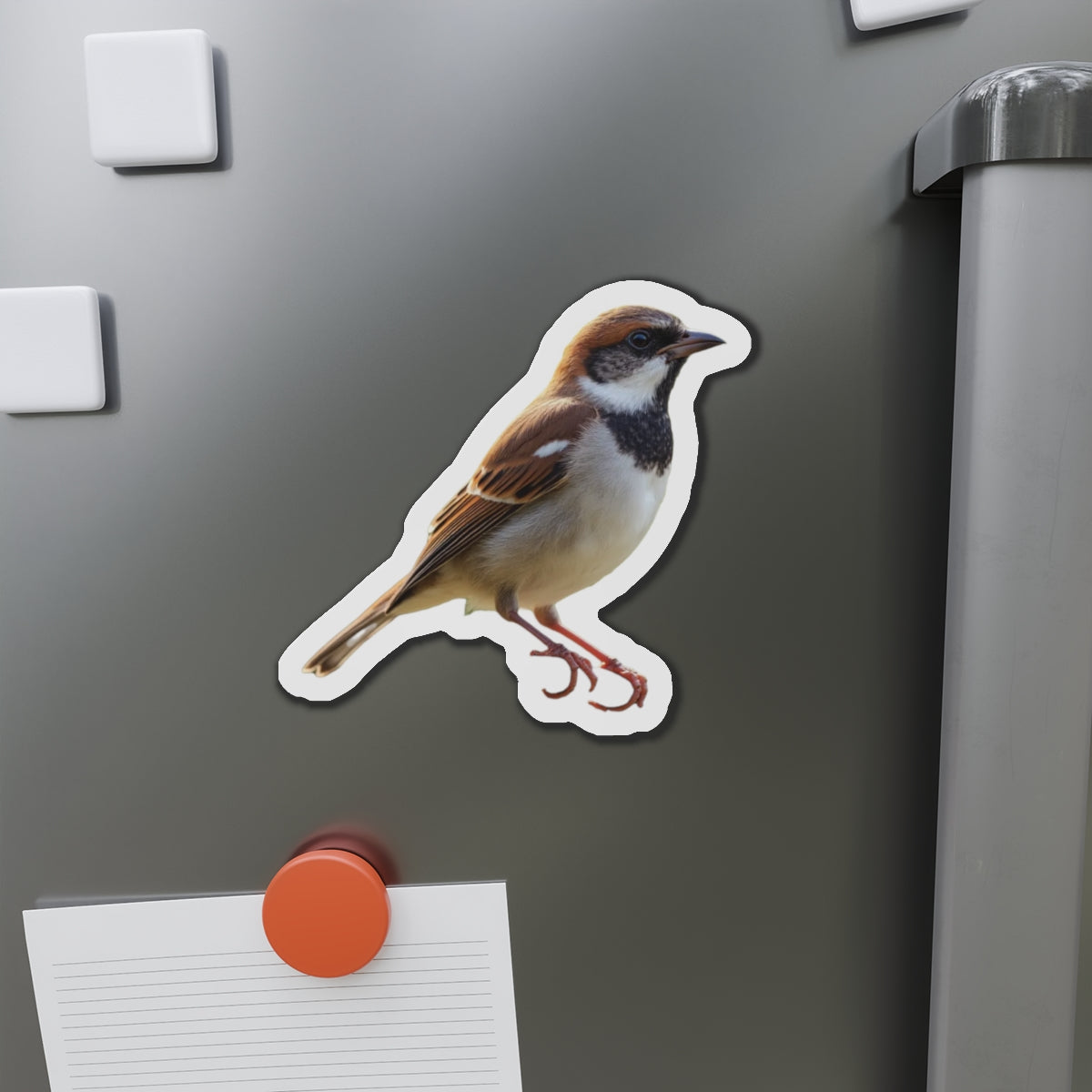 Sparrow Magnet Die-Cut Magnets, Bird Fridge Magnets, Animal Kitchen Decor, Cute Bird Magnets, Refrigerator Decorations