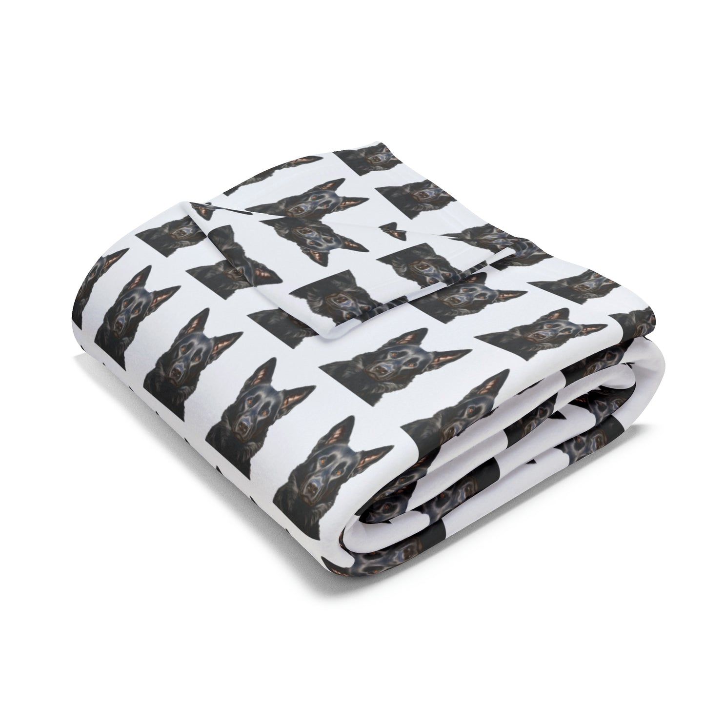 Black German Shepherd Arctic Fleece Blanket