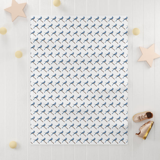 Blue Jay Soft Fleece Baby Blanket