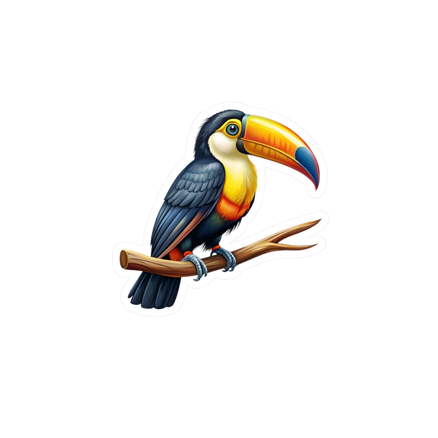 Toucan Sticker, Tropical Decal, Bird Vinyl Sticker, Nature Laptop Decal, Car Decal, Water Bottle Sticker