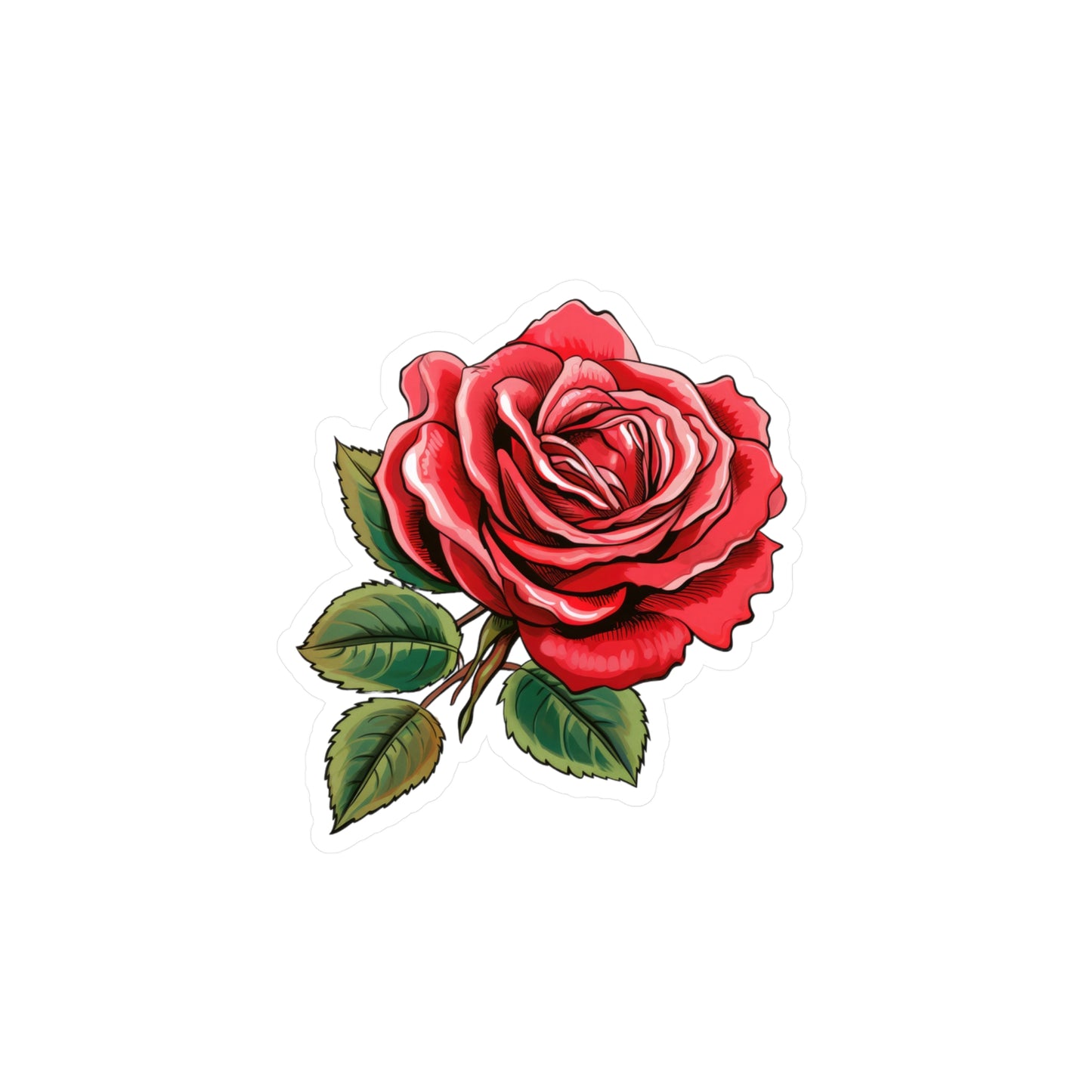 Rose Sticker - Kiss-Cut Vinyl Decals