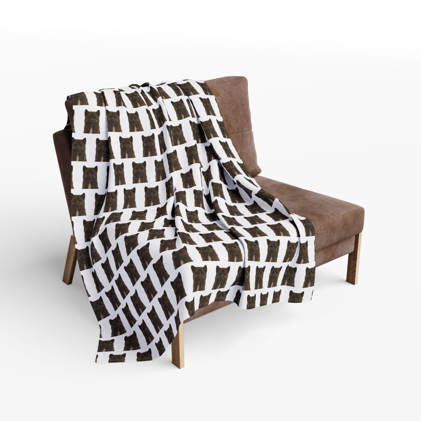 Brindle Akita Fleece Blanket, Dog Design Cozy Arctic Throw for Dog Lovers, Animal Print Home Decor, Winter Gift Idea, Pet Owner Present