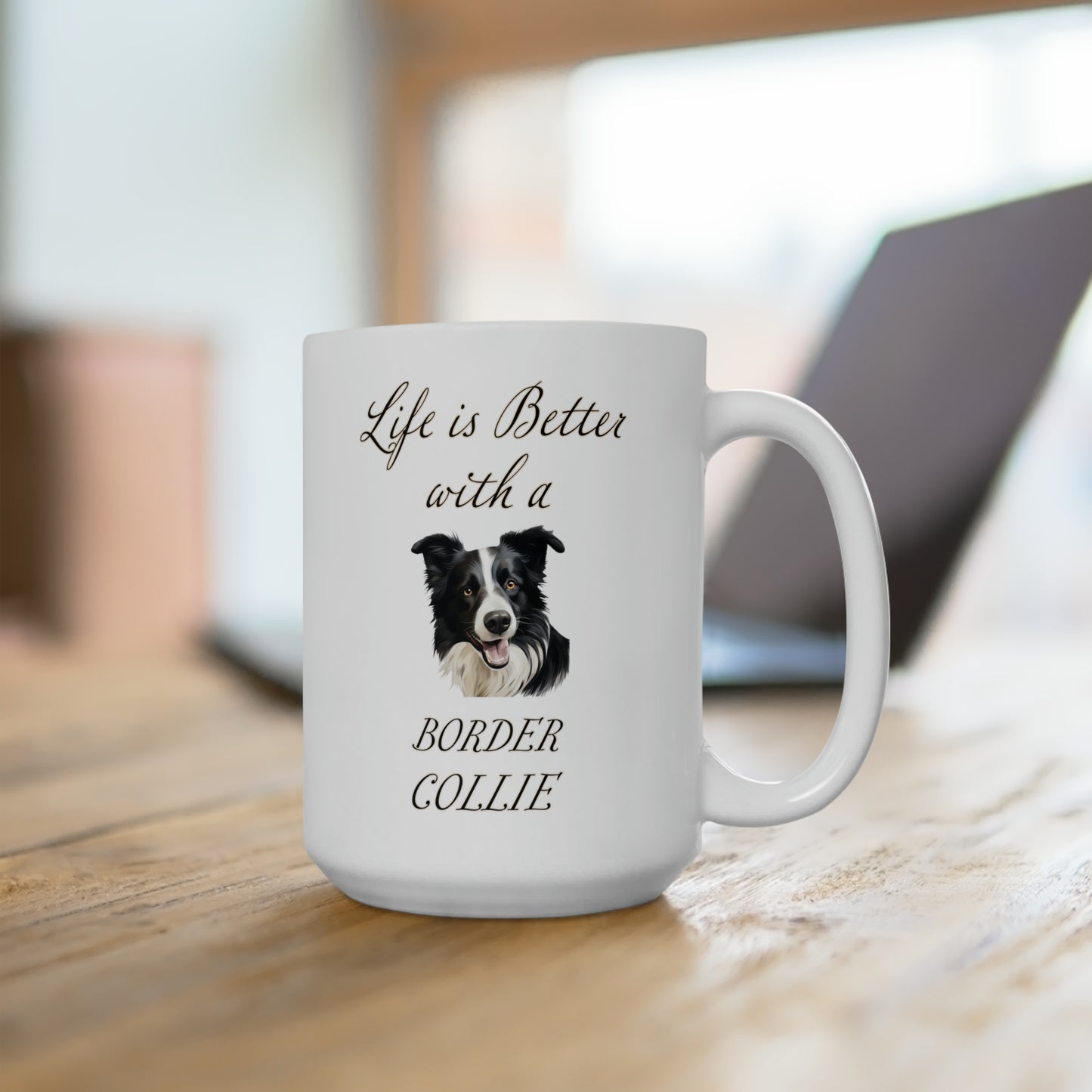 Border Collie 15 oz Dog Mug - Dog Mom Gift, Dog Dad Gift