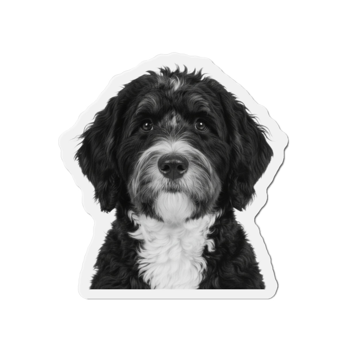 Bernedoodle Die-Cut Magnet - Bernese Mountain Dog and Poodle Mix, Cute Pet Gift, Fridge Decor, Animal Lover, Dog Mom, Puppy Art