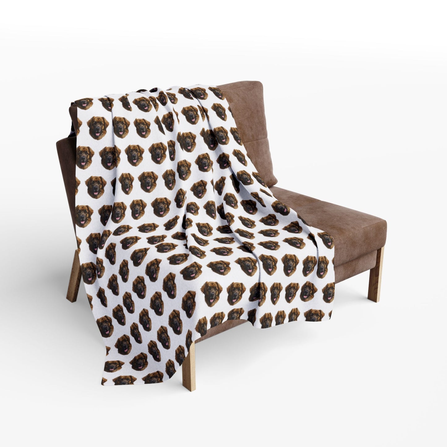 Fleece Blanket, Leonberger Dog Lover Gift, Cozy Winter Throw, Pet Owner Present, Animal Print Home Decor