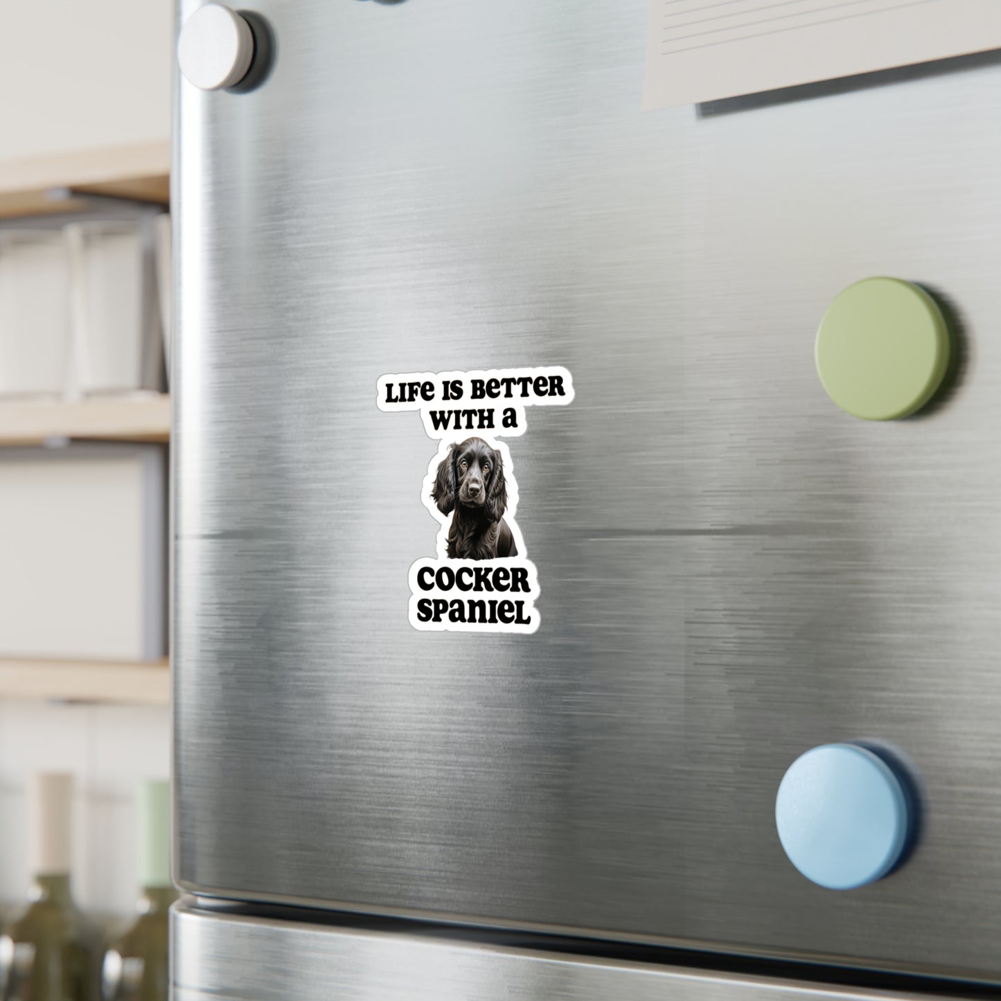 Black Cocker Spaniel Sticker - Kiss-Cut Vinyl Dog Decals