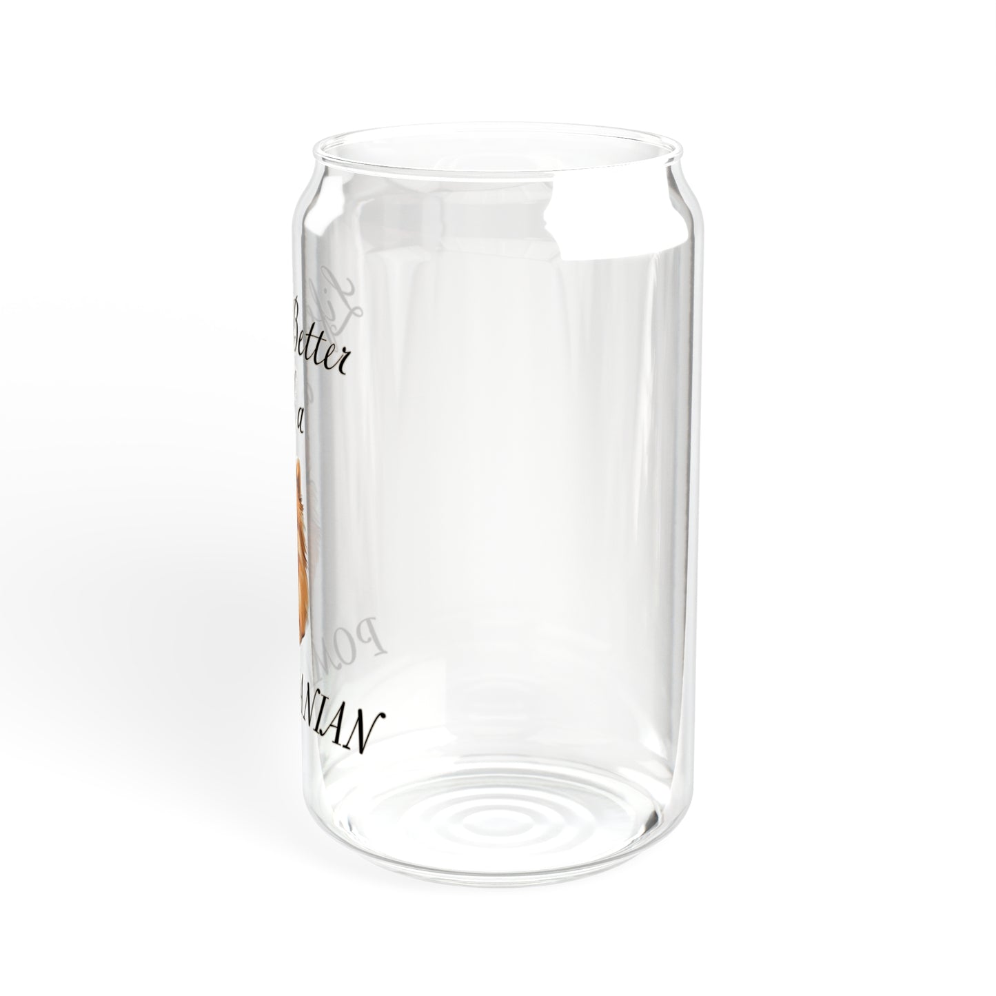 Pomeranian Sipper Glass, 16oz