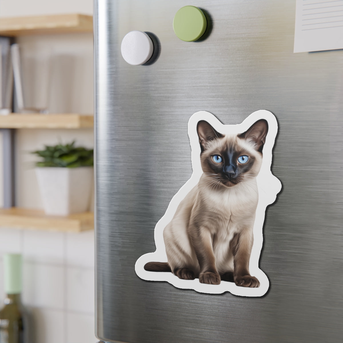 Siamese Magnet, Fridge Magnet, Cute Cat Magnet, Animal Lover Gift, Pet Owner Decor, Feline Kitchen Decor