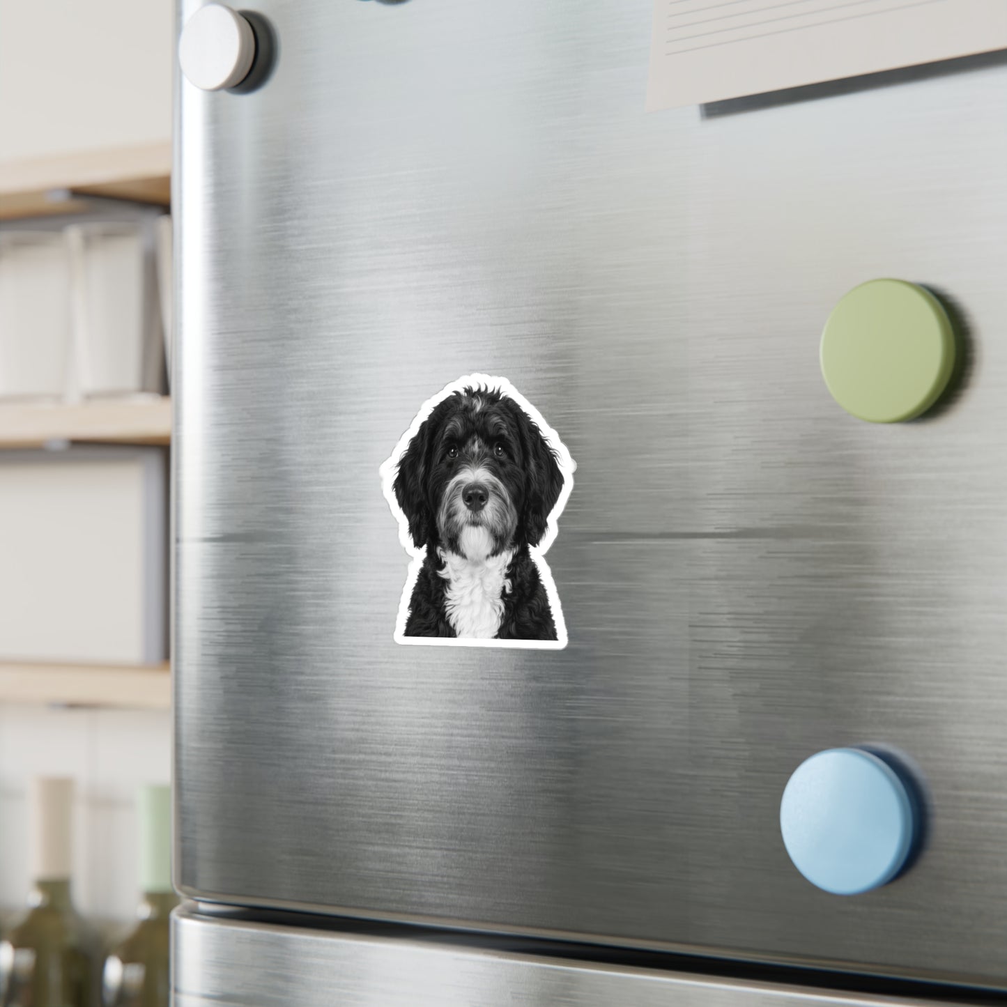 Bernedoodle Kiss-Cut Vinyl Decal Sticker, Laptop Decal, Car Decal, Dog Lover Gift, Pet Owner Gift, Bernedoodle Owner, Custom Sticker, Vinyl