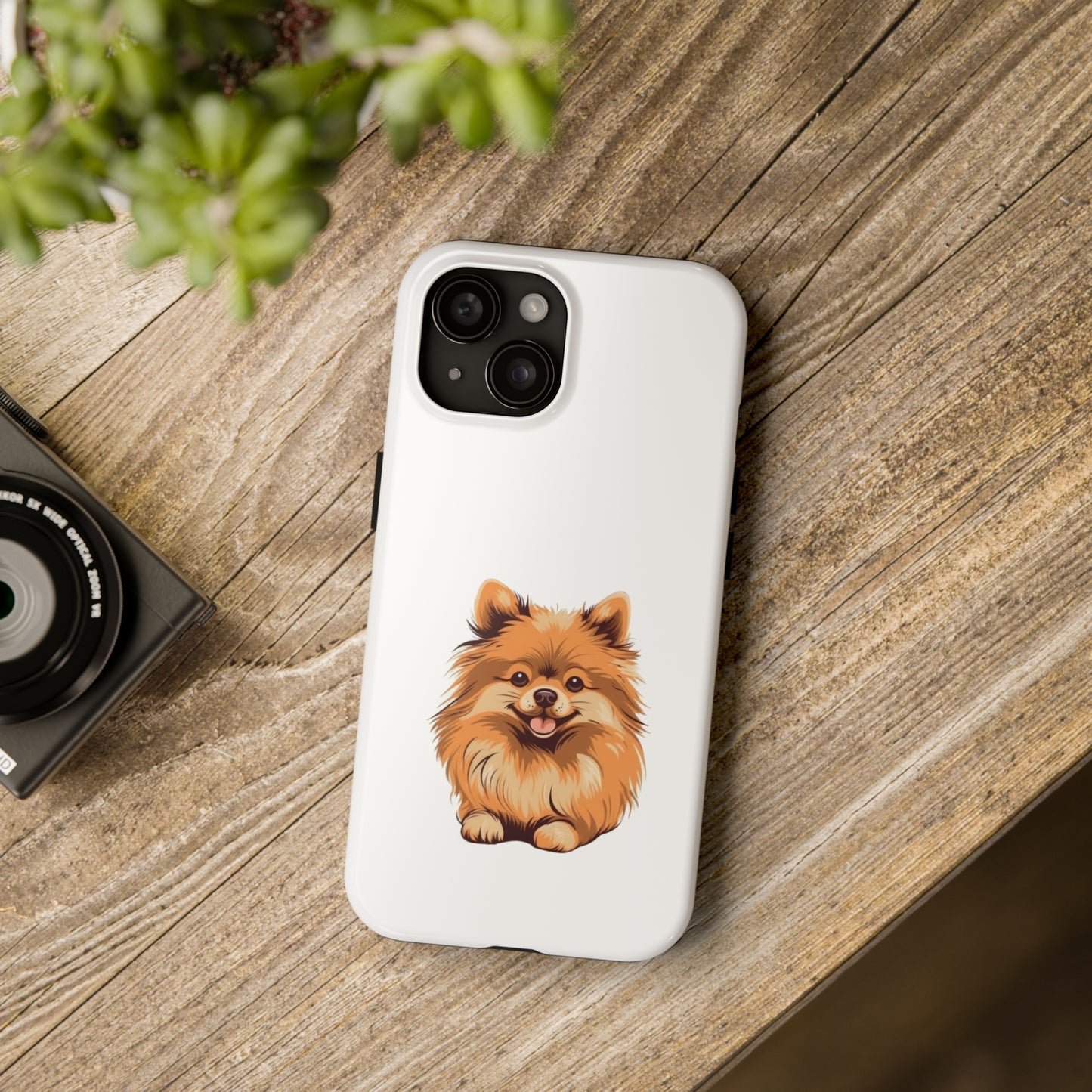 White Pomeranian Tough Phone Case