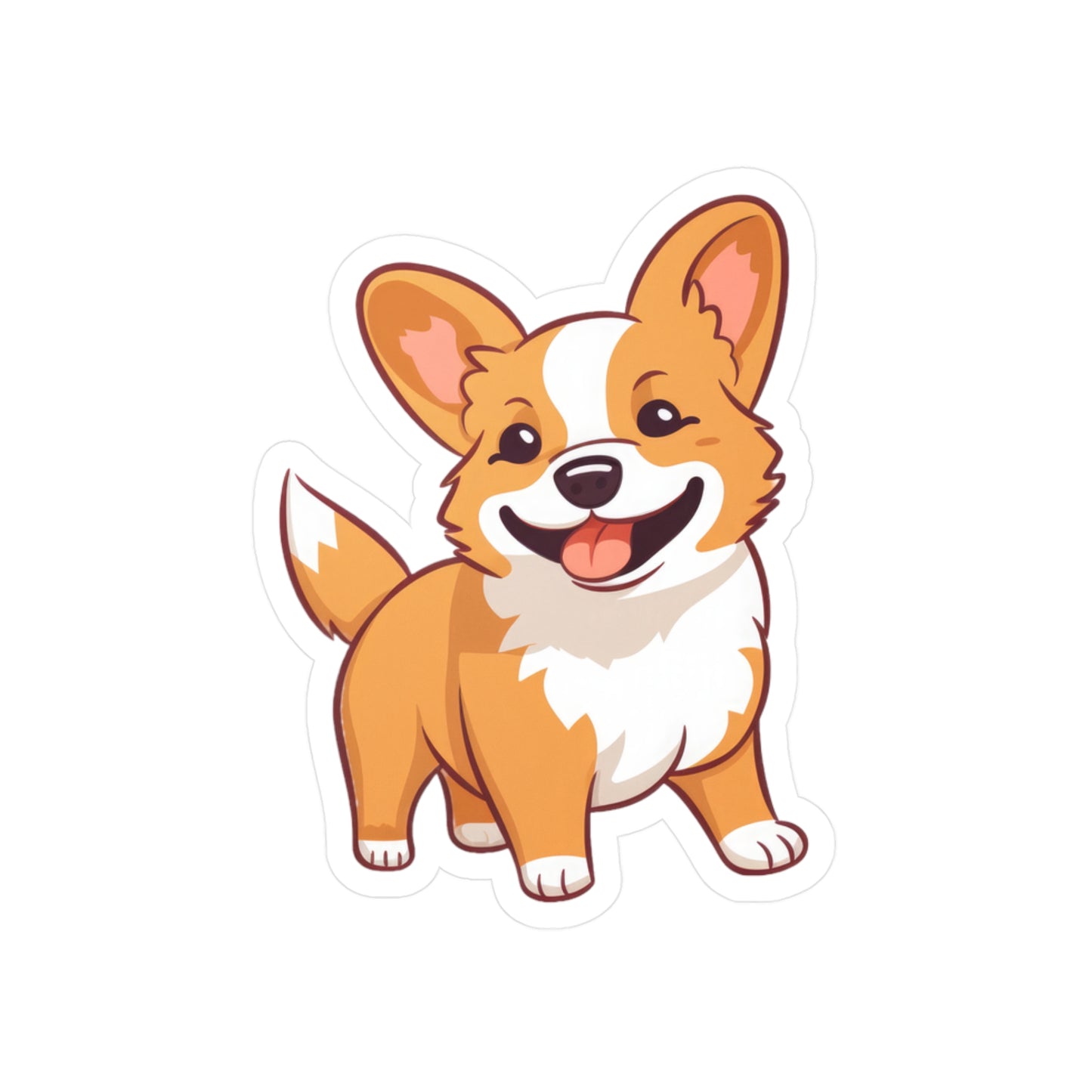 Corgi Sticker - Kiss-Cut Vinyl Decals