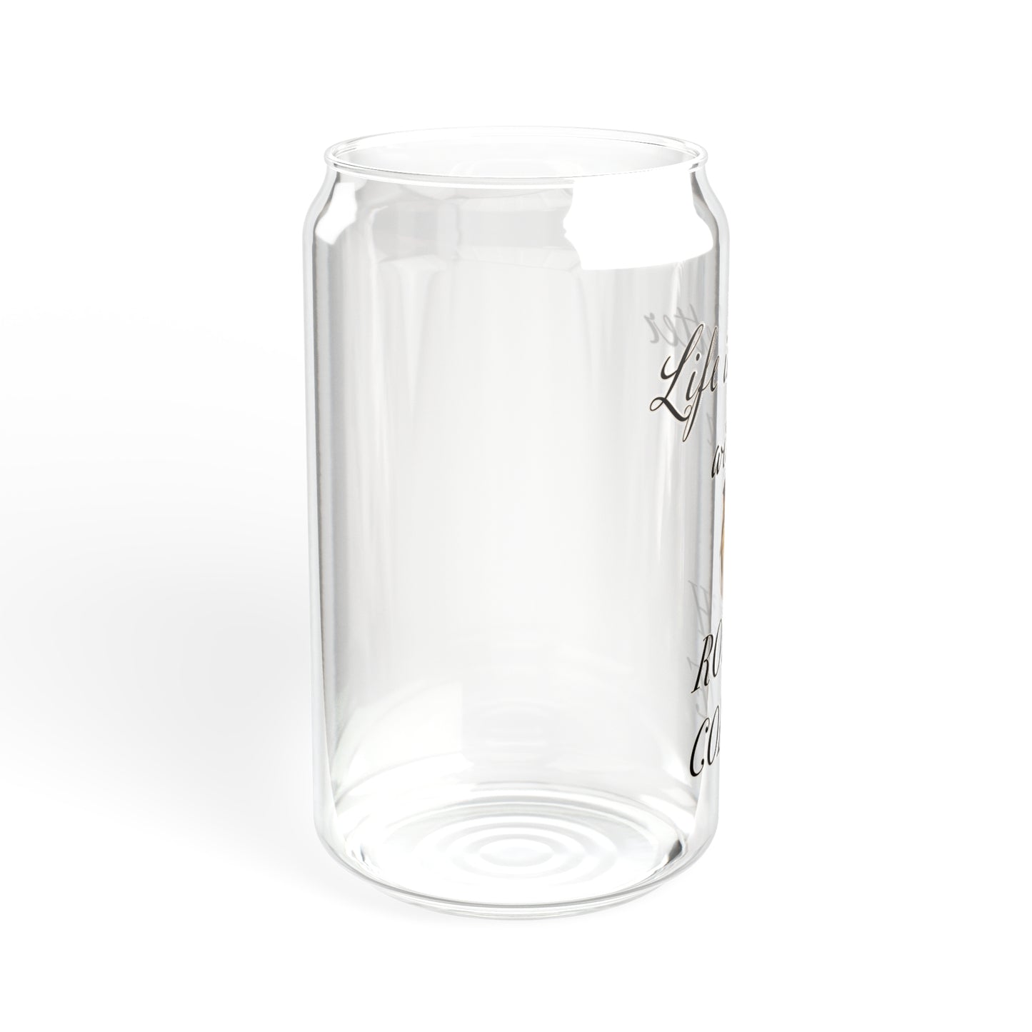 Rough Collie Sipper Glass, 16oz