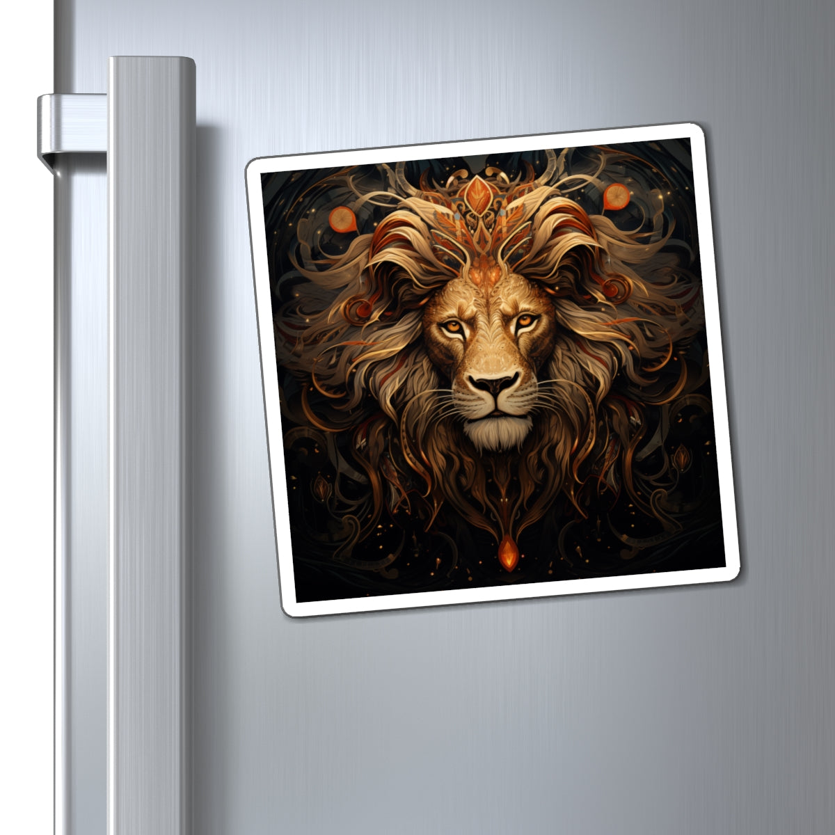 Lion Art Magnet (Square)