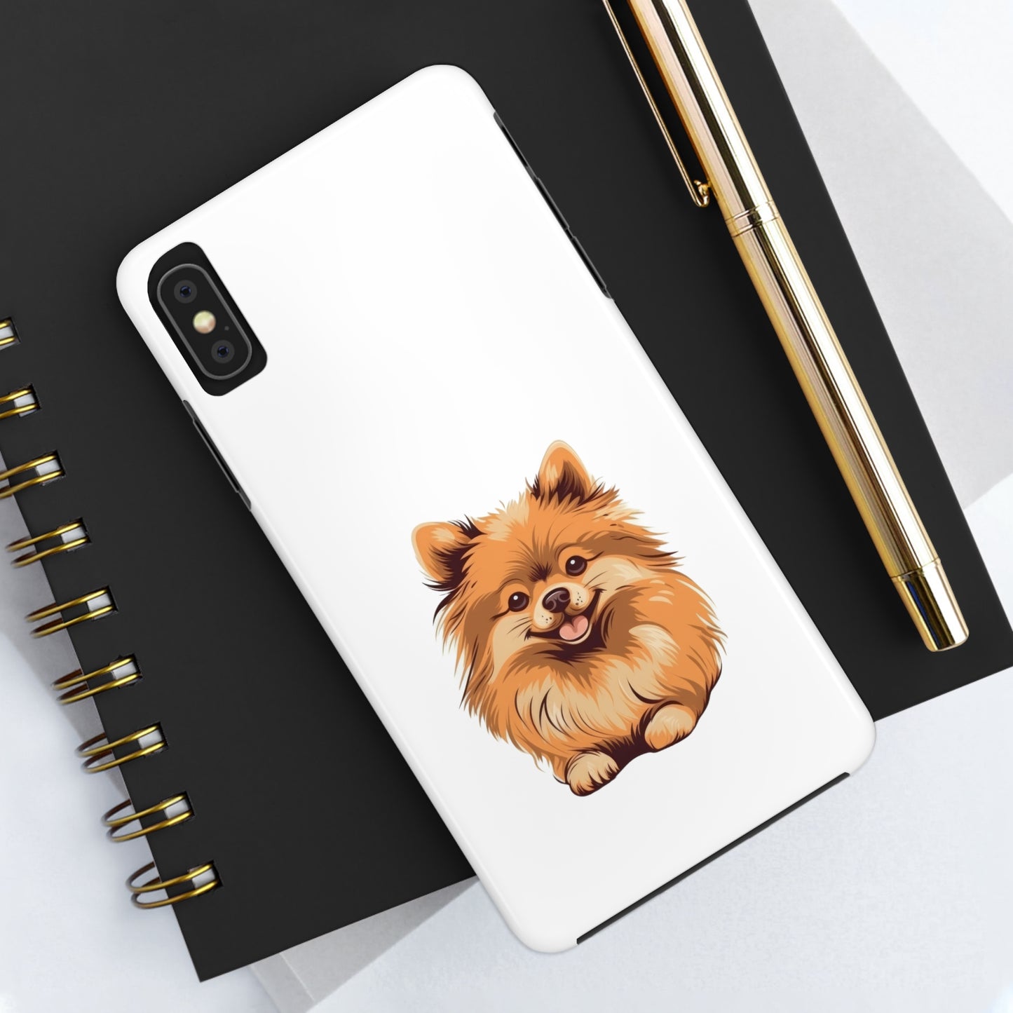 White Pomeranian Tough Phone Case