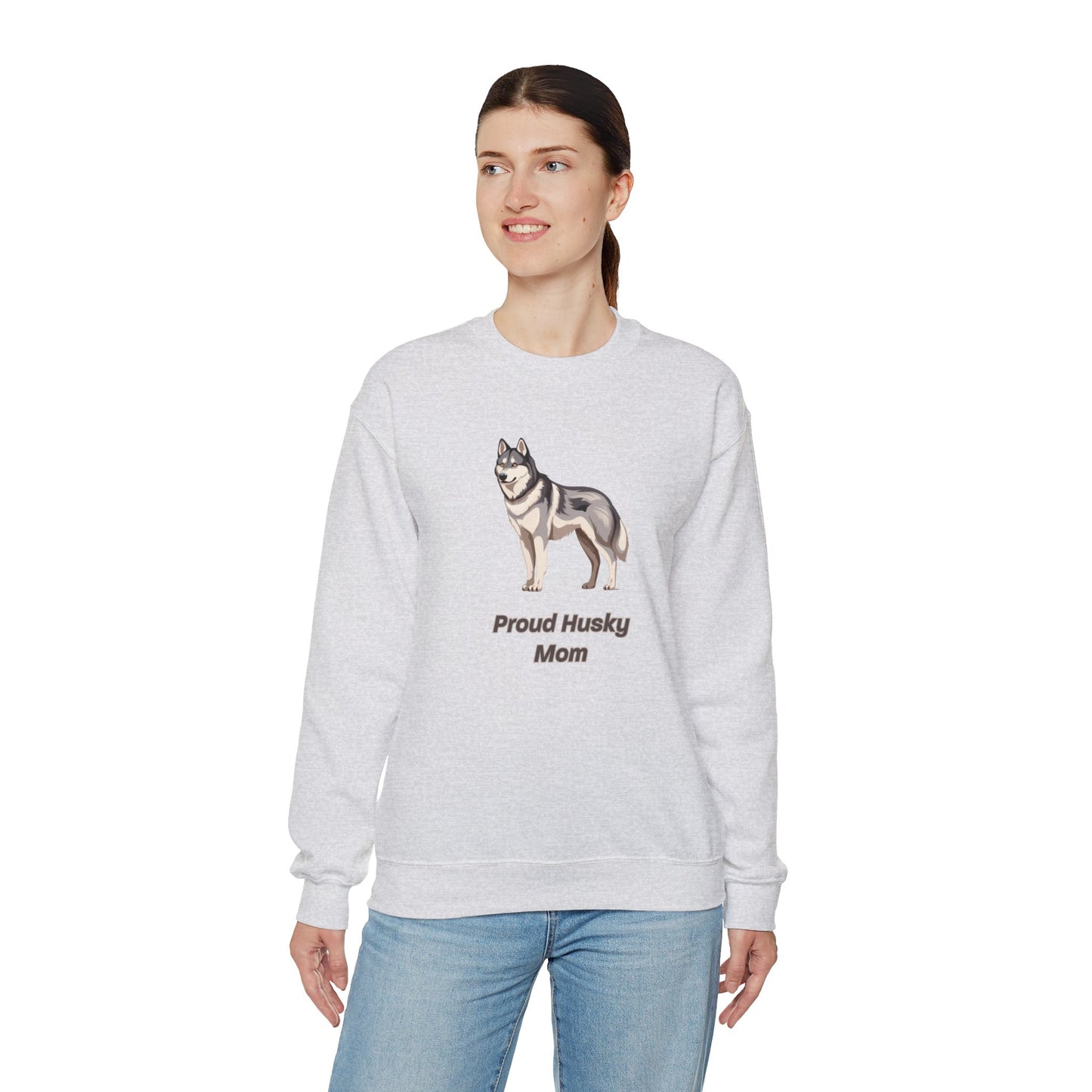 Proud Husky Mom Unisex Crewneck Sweatshirt