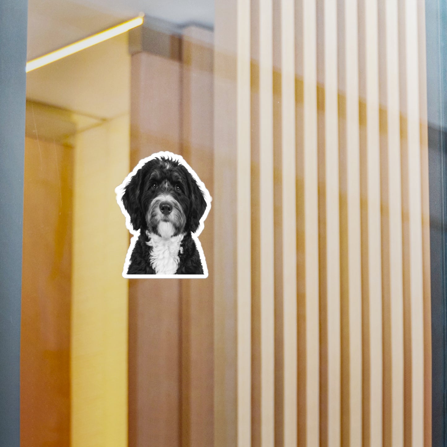 Bernedoodle Kiss-Cut Vinyl Decal Sticker, Laptop Decal, Car Decal, Dog Lover Gift, Pet Owner Gift, Bernedoodle Owner, Custom Sticker, Vinyl