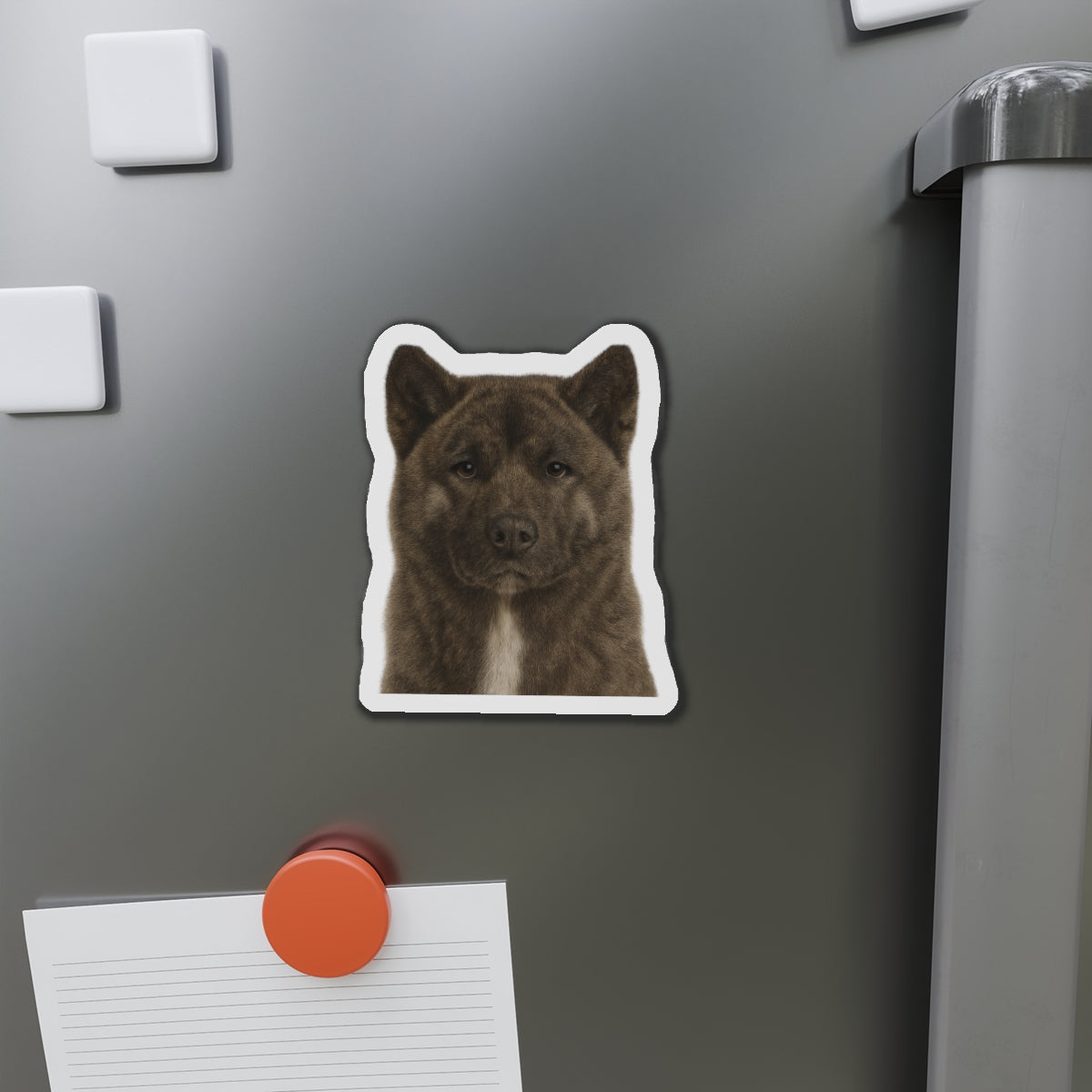 Brindle Akita Die-Cut Magnet, Fridge Magnet, Cute Dog Magnet, Animal Lover Gift, Pet Owner Decor, Kitchen Decor