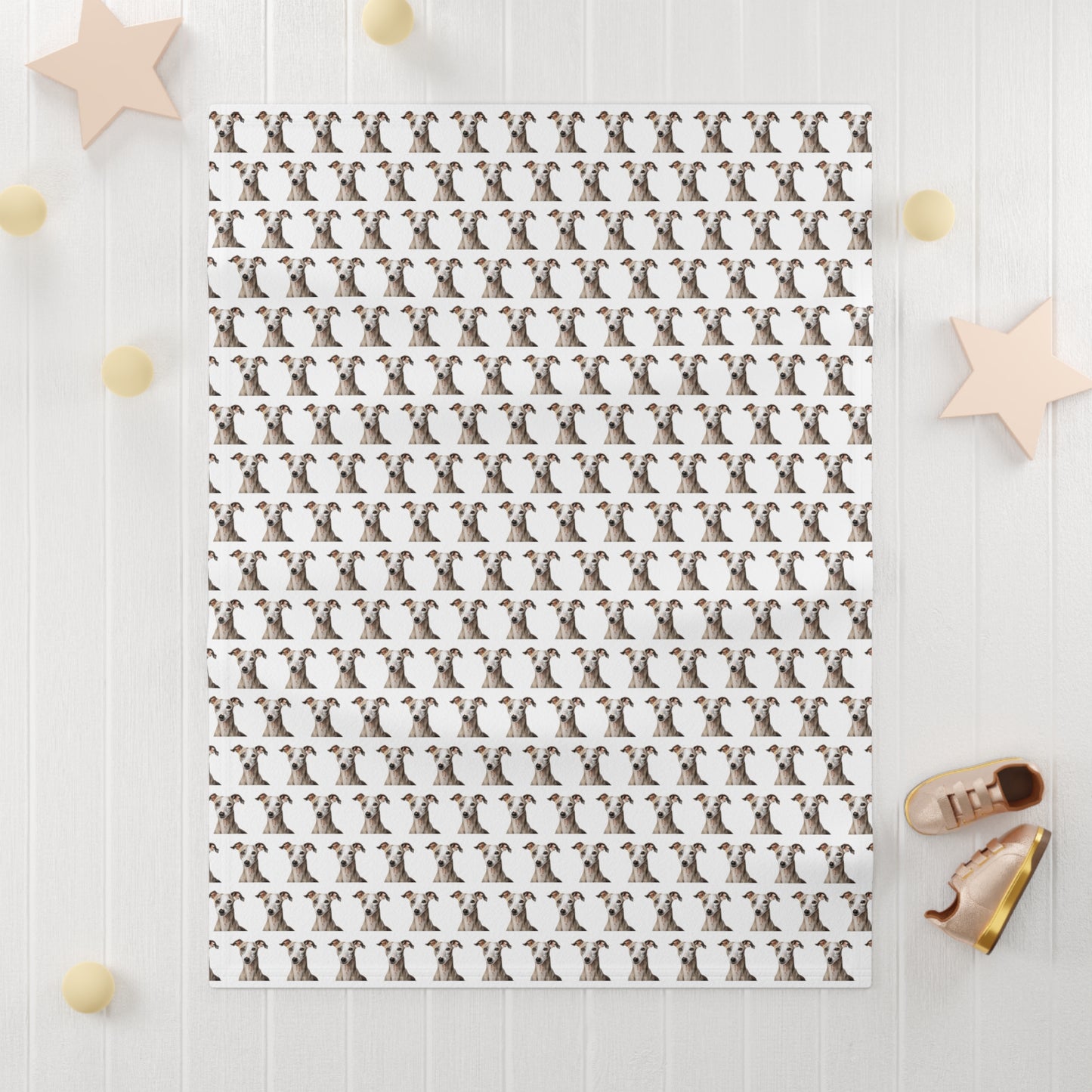 Whippet Soft Fleece Baby Blanket