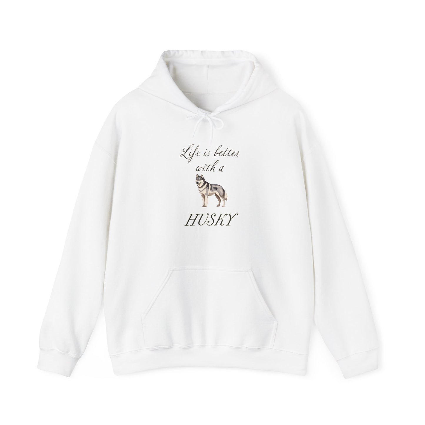 Life is Better with a Husky Hoodie - Unisex Heavy Blend Hooded Sweatshirt