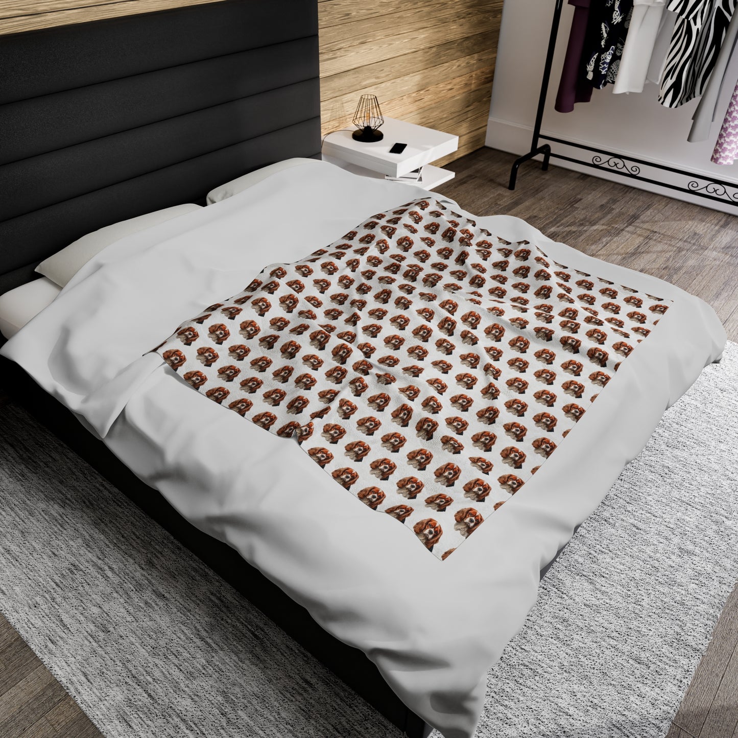 Cavalier King Charles Spaniel Blanket - Velveteen Plush Throw