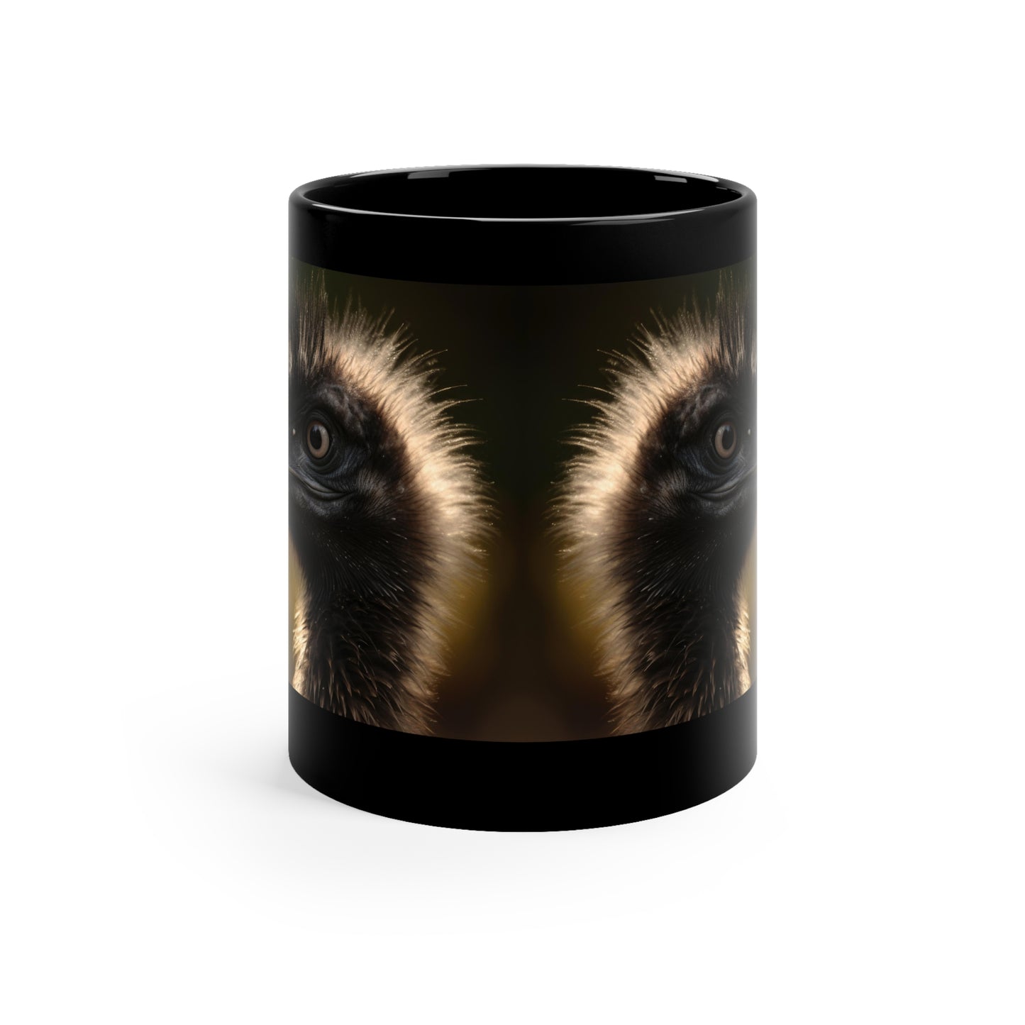 Emu 4 Black Ceramic Mug 11 oz