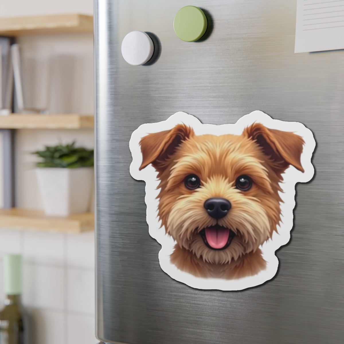Border Terrier Die-Cut Magnet - Cute Dog Breed Refrigerator Magnet, Pet Lover Gift, Animal Decor, Fridge Decoration, Puppy Art Magnet