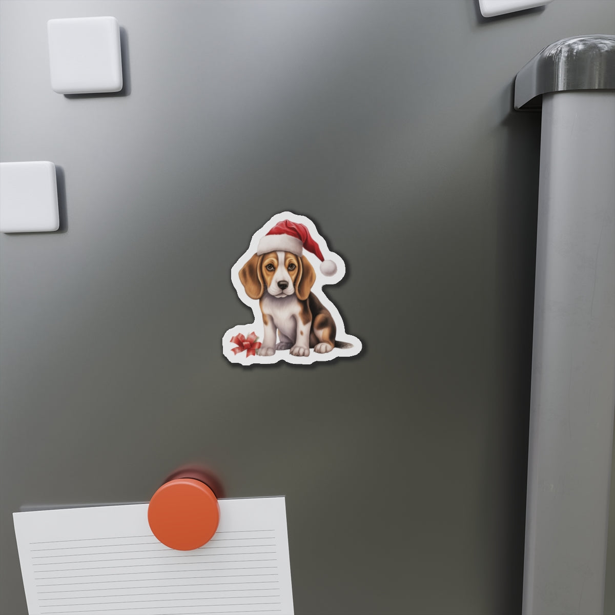 Christmas Beagle Magnet - Die Cut