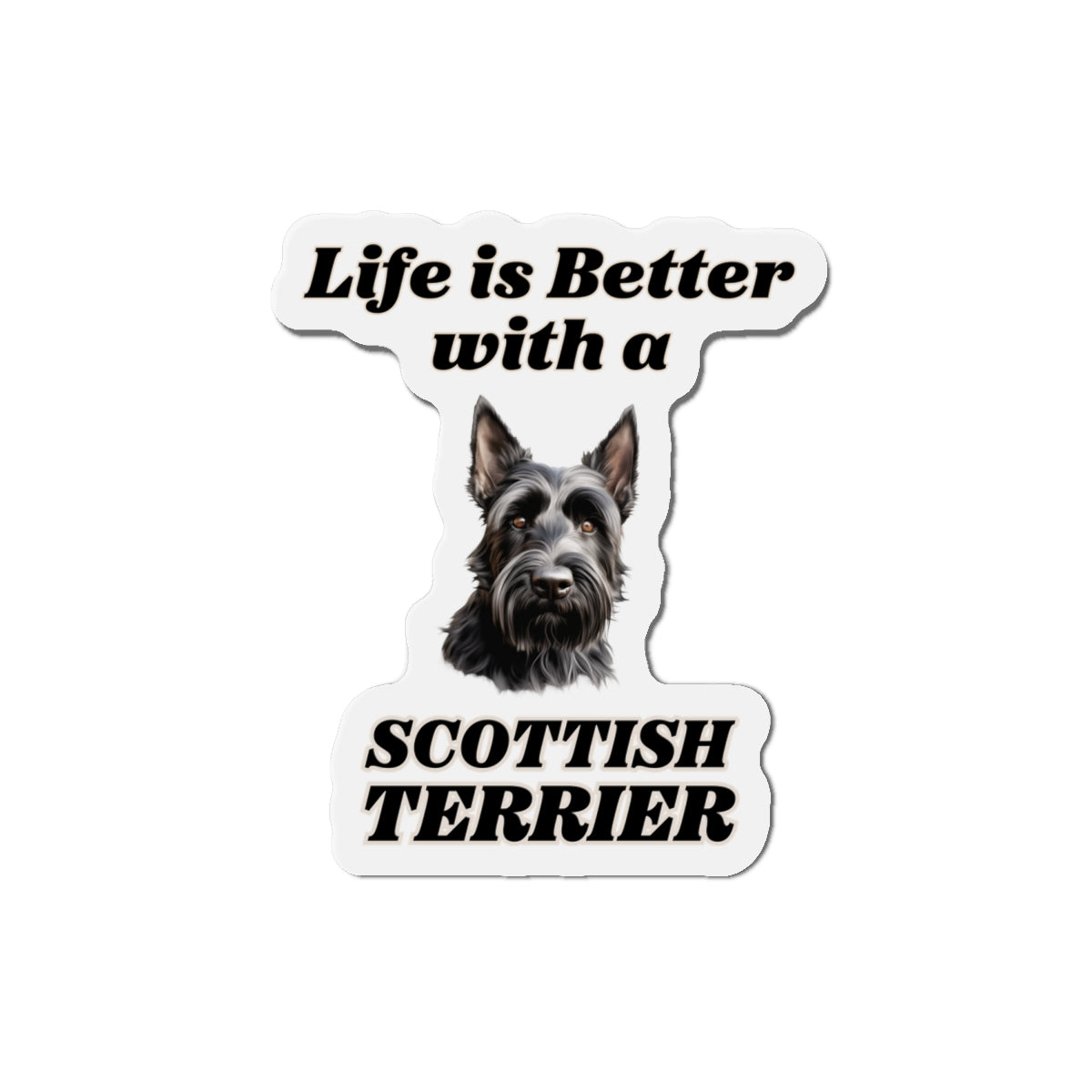 Scottish Terrier Magnet | Die Cut Dog Magnet | Pet Kitchen Decor