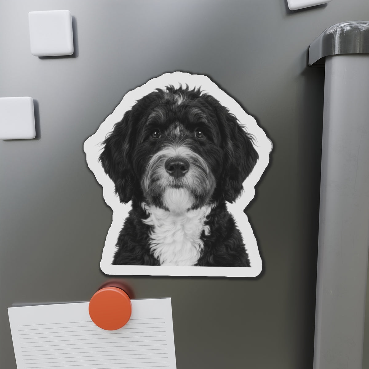 Bernedoodle Die-Cut Magnet - Bernese Mountain Dog and Poodle Mix, Cute Pet Gift, Fridge Decor, Animal Lover, Dog Mom, Puppy Art