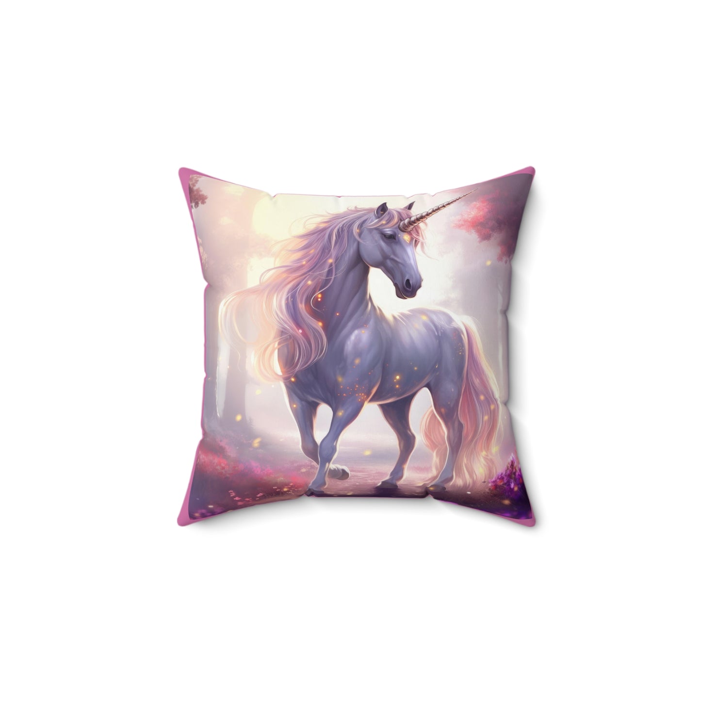 Unicorn Spun Polyester Square Pillow