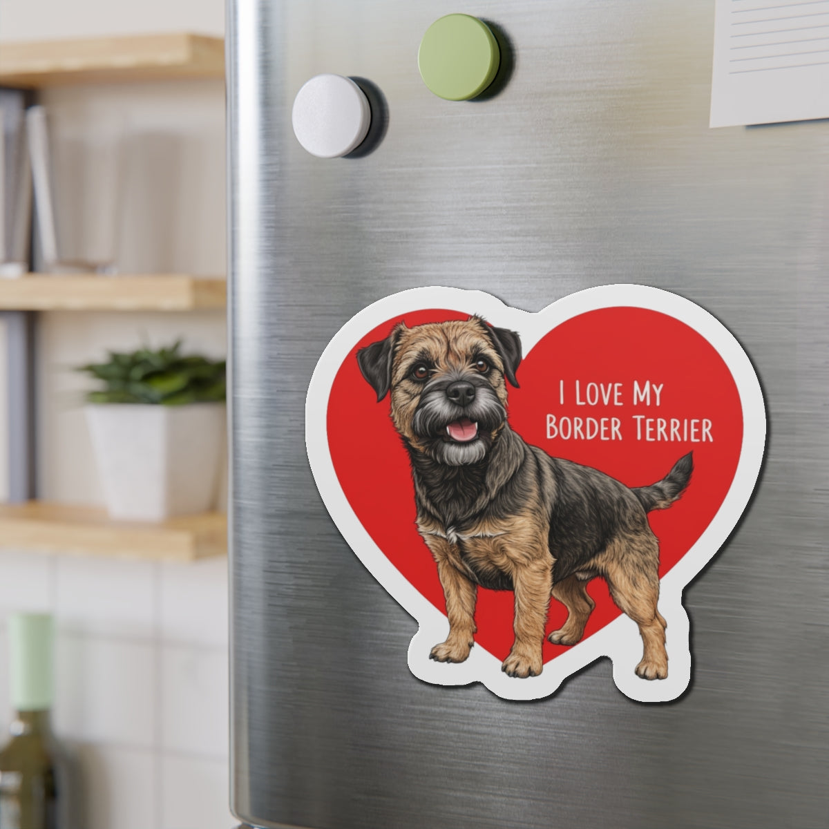 Border Terrier Die-Cut Magnet - Cute Dog Breed Refrigerator Magnet, Pet Lover Gift, Animal Decor, Fridge Decoration, Puppy Art Magnet