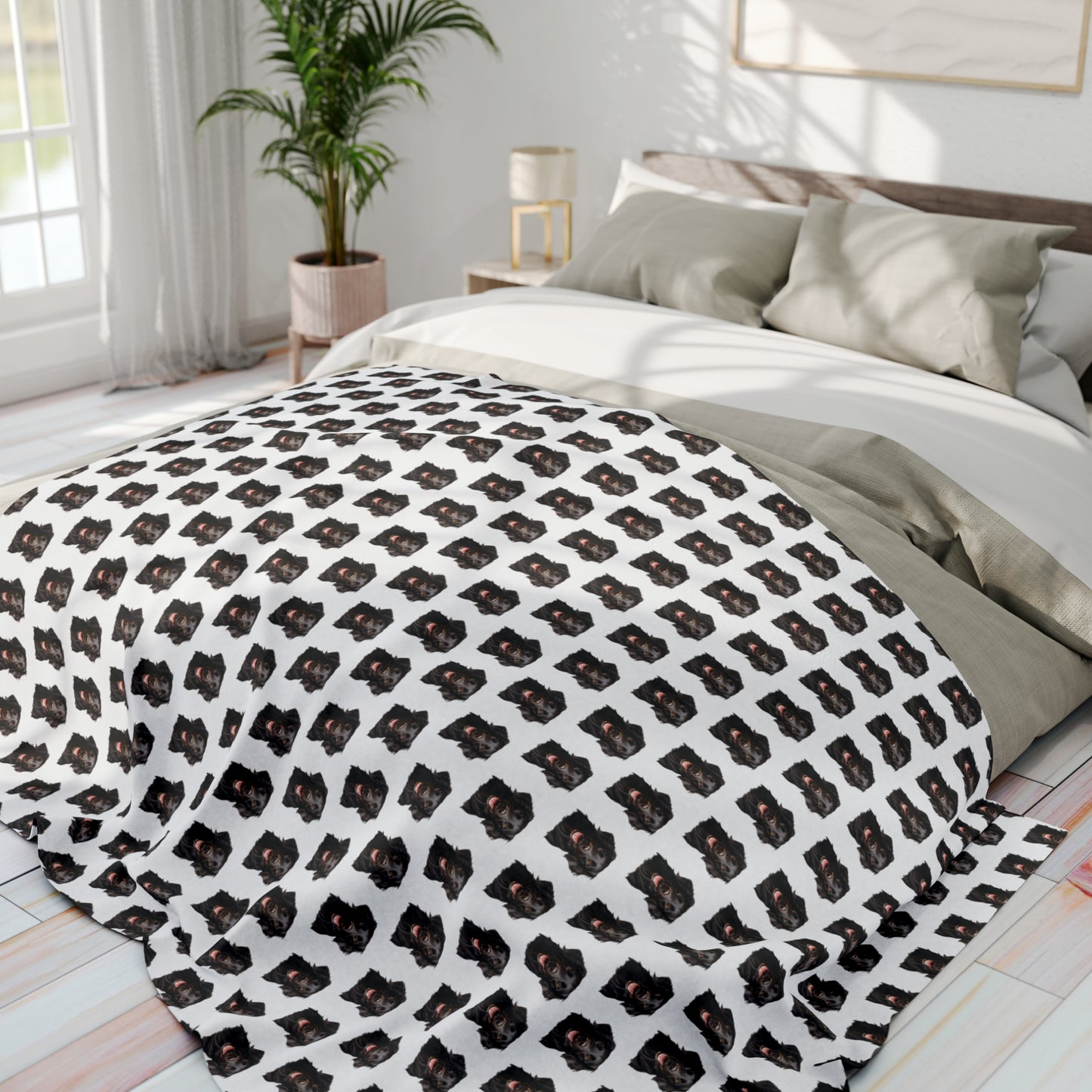Flat-coated retriever Arctic Fleece Blanket