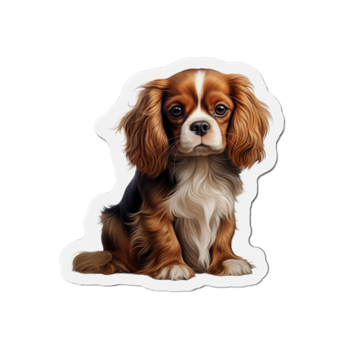 Cavalier King Charles Spaniel Magnet | Die Cut Dog Magnet | Pet Kitchen Decor