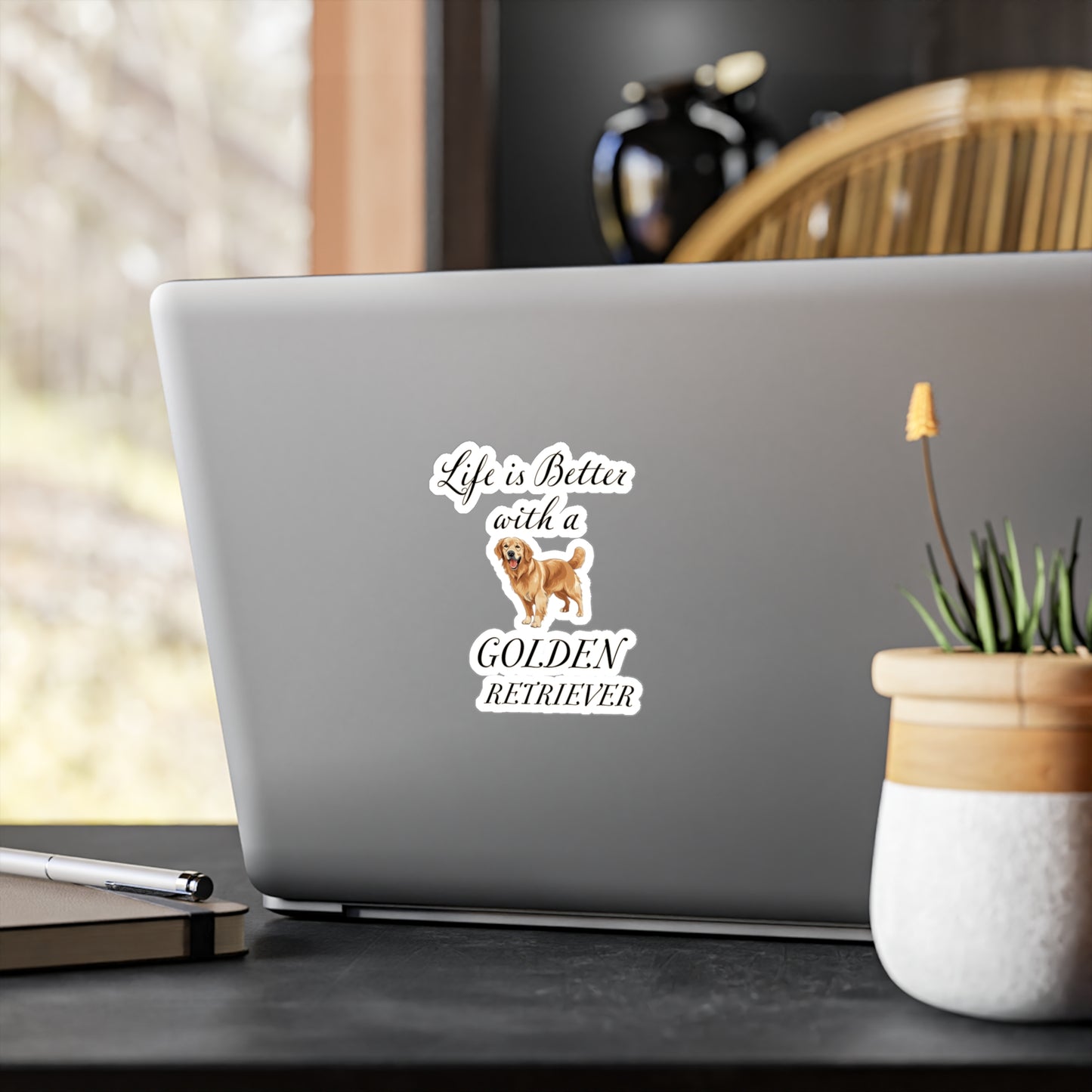 Life is Better with a Golden Retriever Sticker - Kiss-Cut Vinyl Decals