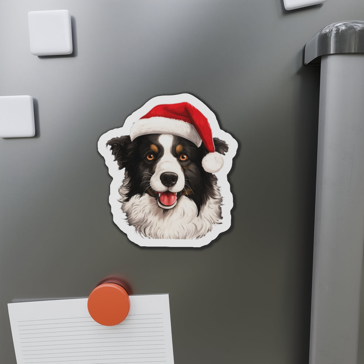 Christmas Collie Magnet - Die Cut