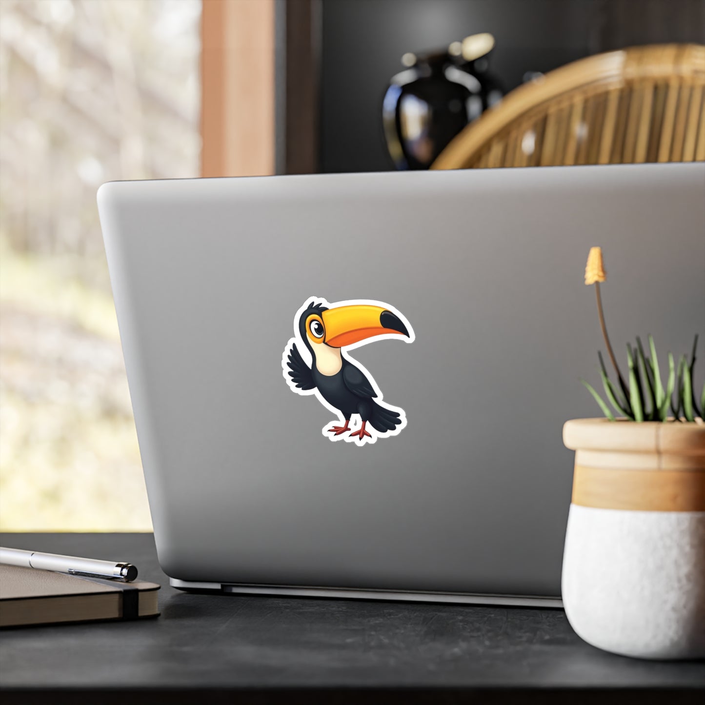 Toucan Sticker, Tropical Decal, Bird Vinyl Sticker, Nature Laptop Decal, Car Decal, Water Bottle Sticker