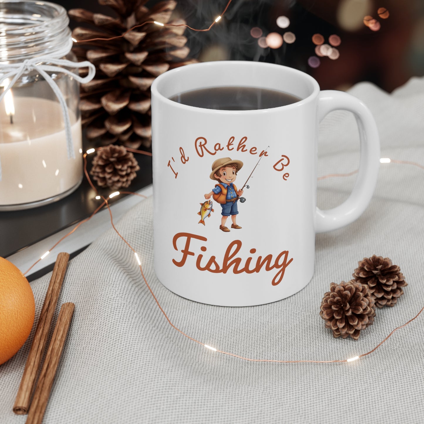 I'd Rather Be Fishing boy - 11oz