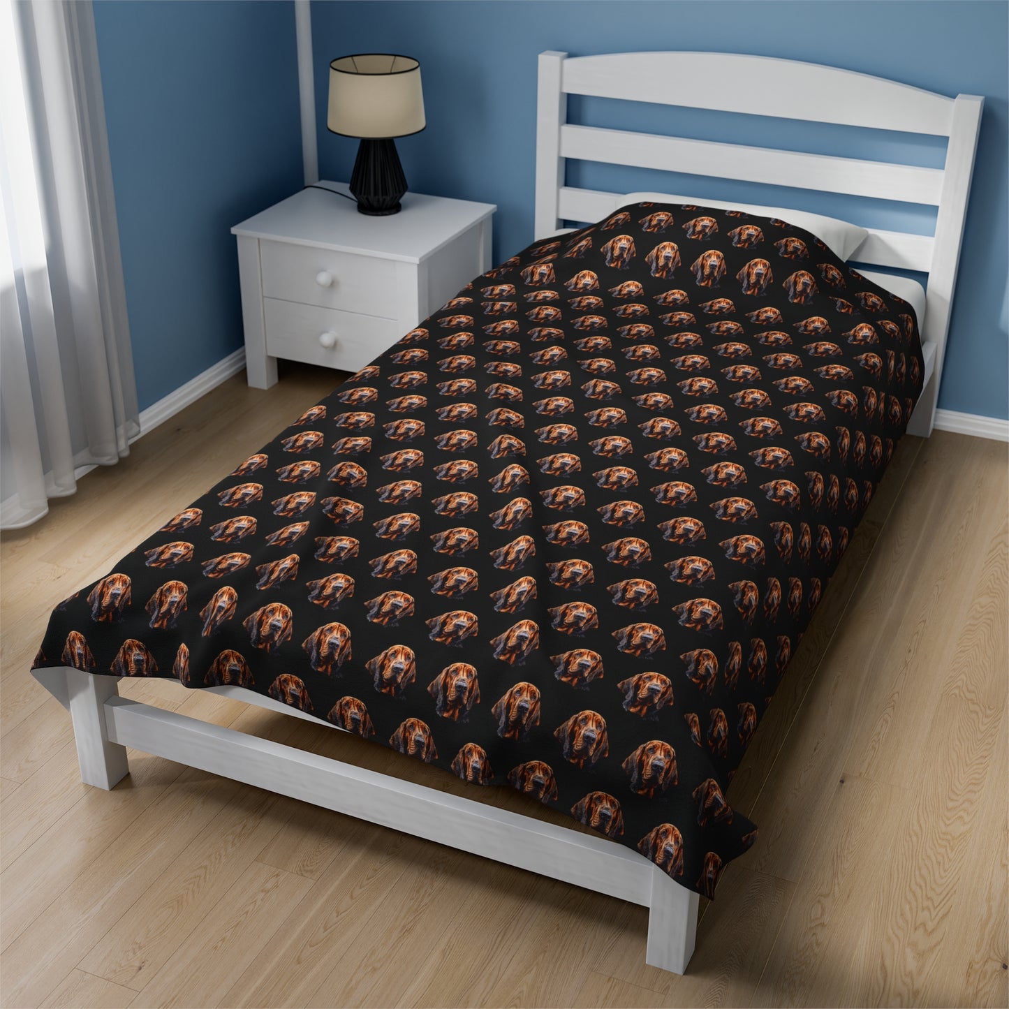 Bloodhound Velveteen Plush Blanket