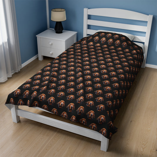 Bloodhound Velveteen Plush Blanket