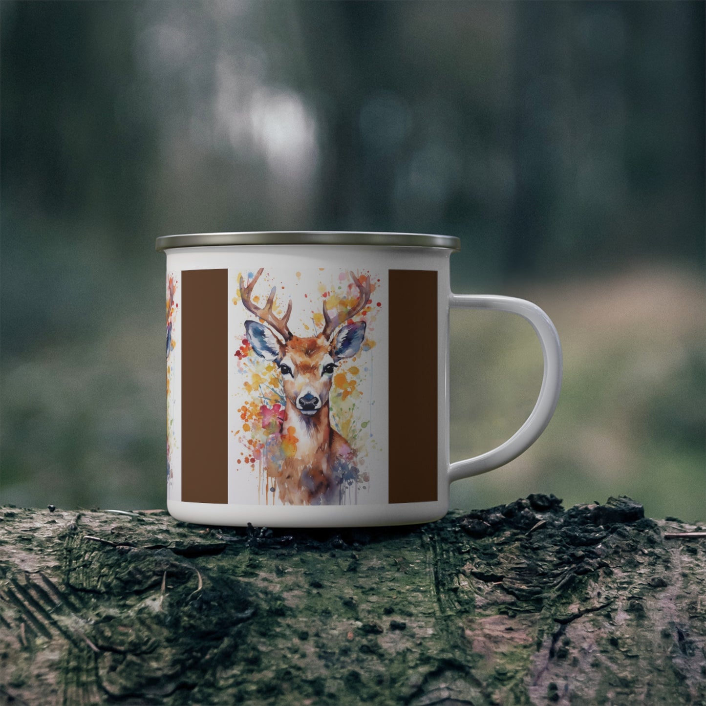 Deer 2 Enamel Camping Mug