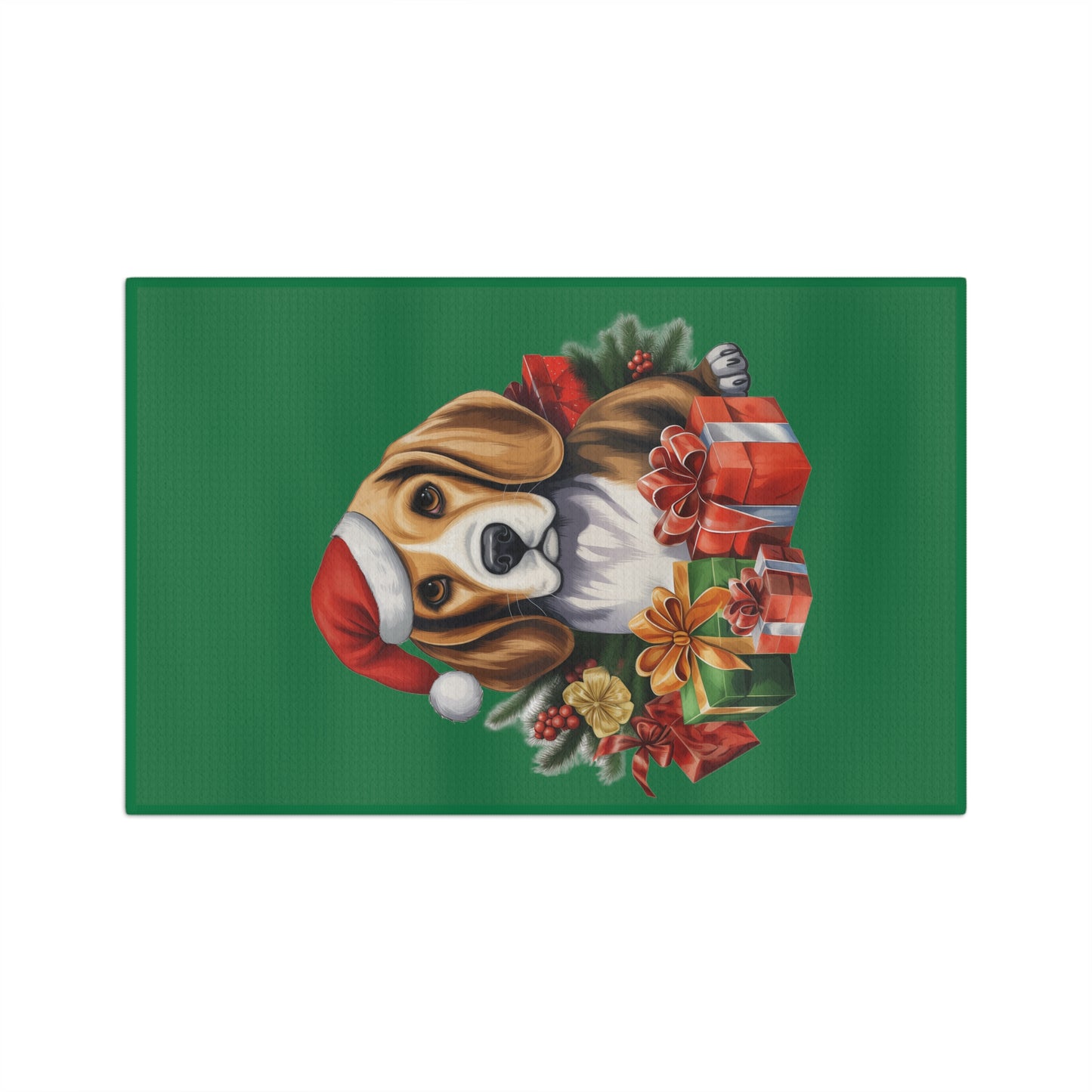 Beagle Christmas Soft Tea Towel