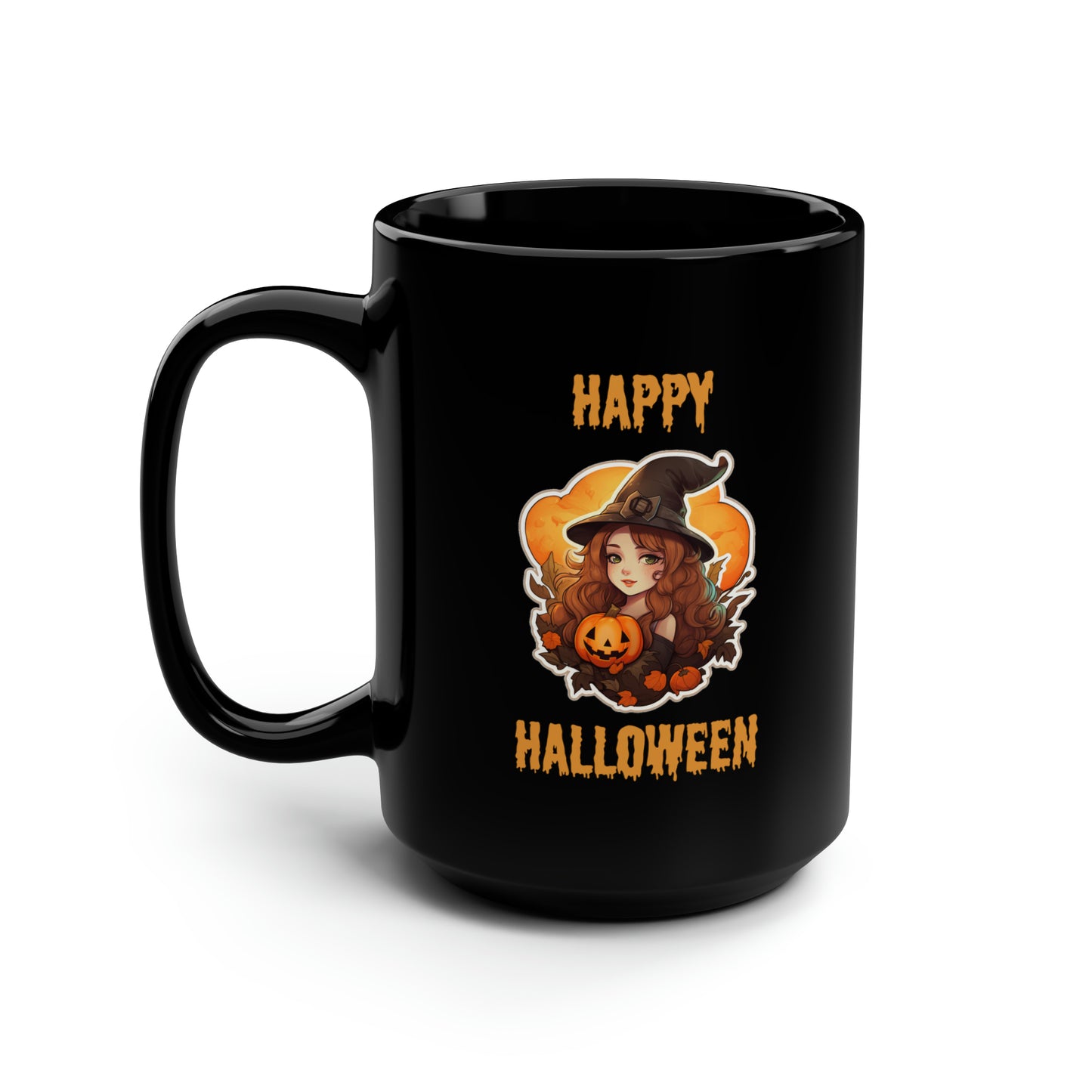 Happy Halloween Mug - 15oz Black Ceramic Mug