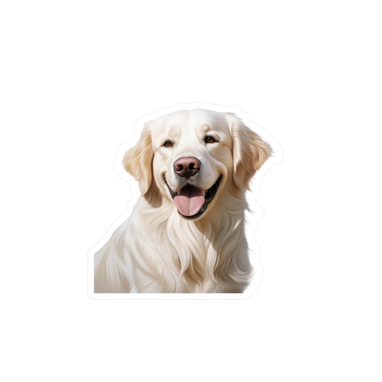 White Golden Retriever Sticker - Dog Vinyl Decals