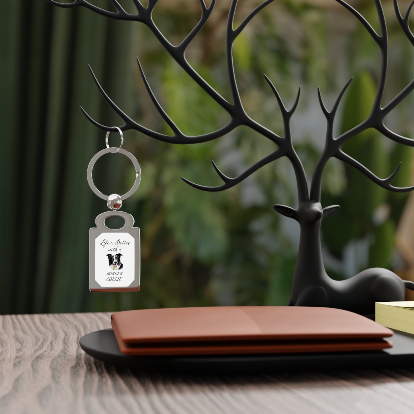 Life is Better with a Border Collie Keyring