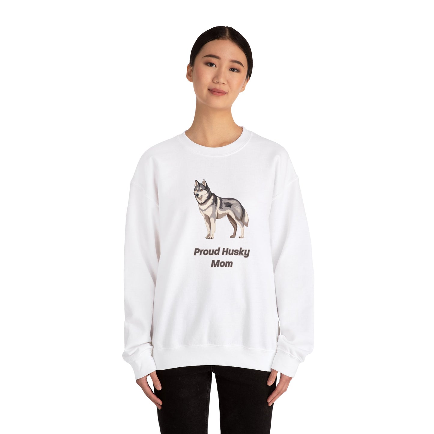 Proud Husky Mom Unisex Crewneck Sweatshirt