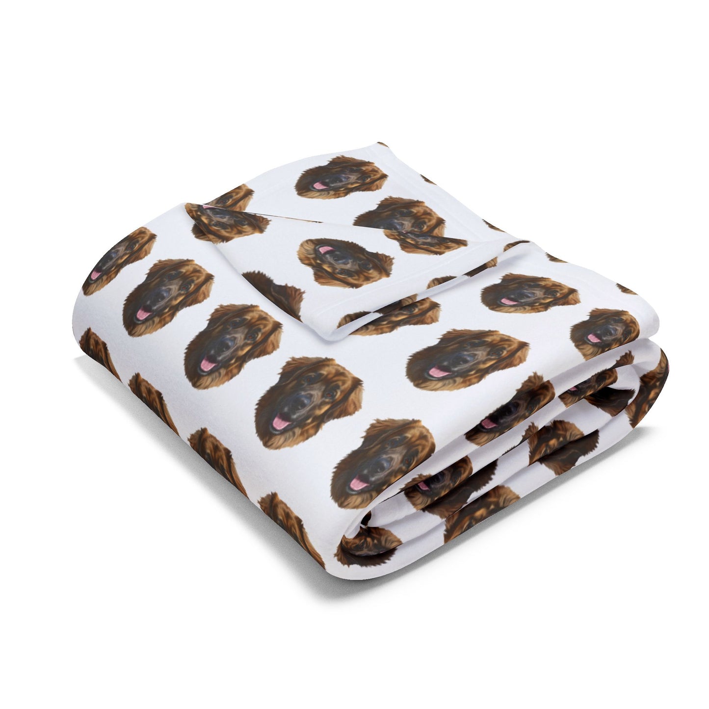 Fleece Blanket, Leonberger Dog Lover Gift, Cozy Winter Throw, Pet Owner Present, Animal Print Home Decor