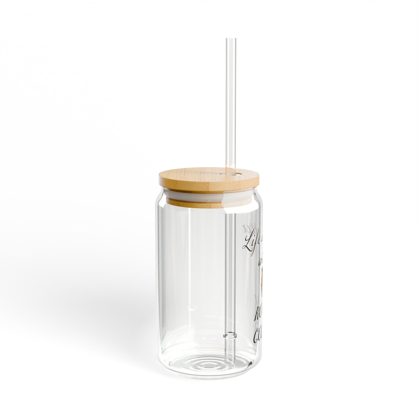 Rough Collie Sipper Glass, 16oz