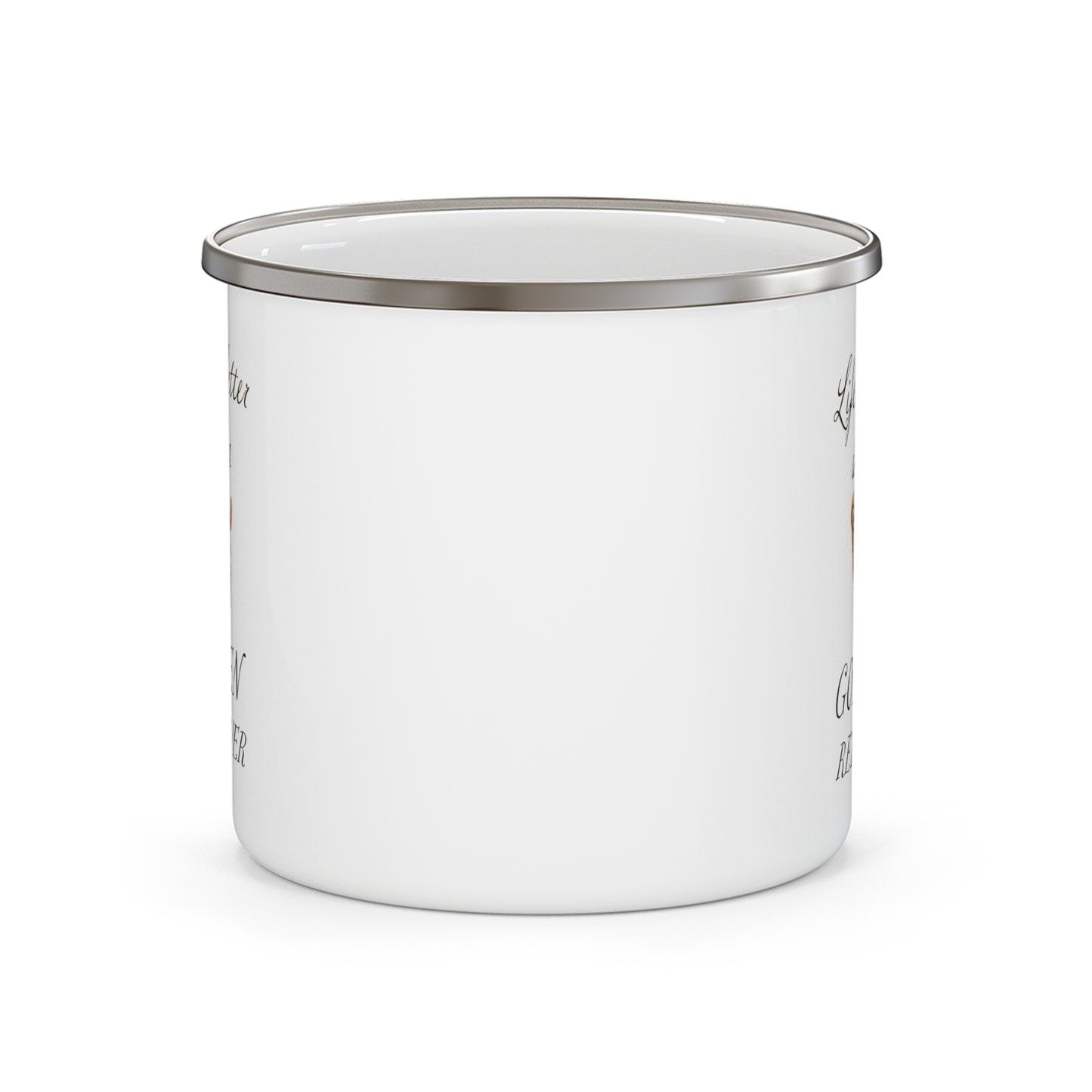 Life is Better with a Golden Retriever Enamel Camping Mug