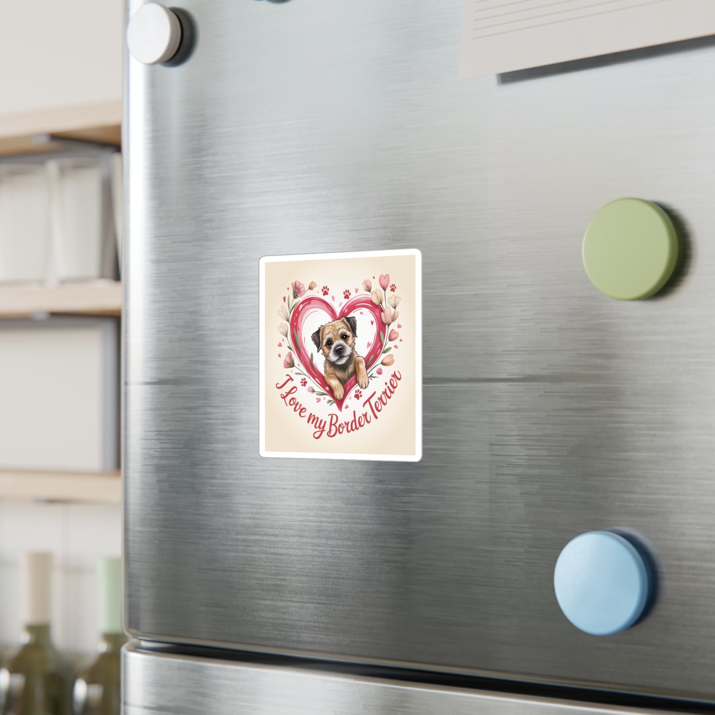 Border Terrier Kiss-Cut Vinyl Decals Stickers, Dog Lover Gift, Car Decals, Laptop Stickers, Pet Owner Gift, Animal Lover Decor